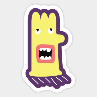 Yellow hand Sticker